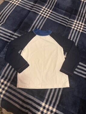 Janie and Jack White and Navy Boys Long-Sleeve Rashguard